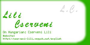 lili cserveni business card